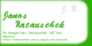 janos matauschek business card